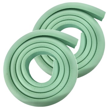 加厚泡棉寶寶保護防撞條 柔軟高彈 減少碰撞傷害 自由弧度 搭配防撞角 多方位保護寶寶  200 x 3.5 x 1.2cm  藍綠色  2條