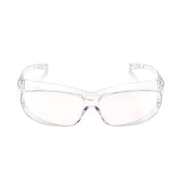 Z-POLS 近視族可用 專業透明款舒適PC強化抗UV400紫外線全透明防飛沫眼鏡