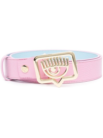 Chiara Ferragni - logo-buckle leather belt - women - Calf Leather - 75 - Pink