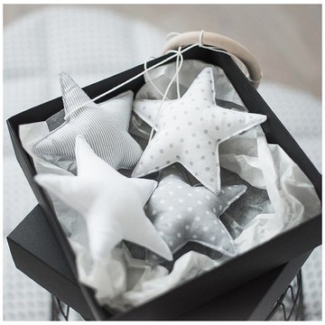 托兒所移動星星灰白色 - 嬰兒移動托兒所裝飾