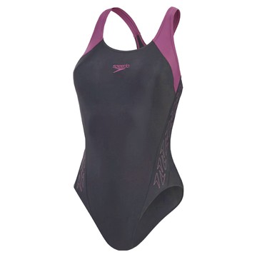 Speedo HyperBoom Splice 女運動連身泳裝  28  黑/紫  1件