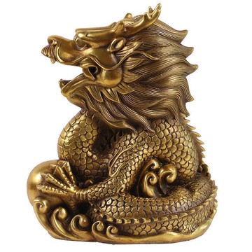 擺飾銅龍擺件 青龍擺設招財吉祥物風水家居工藝品十二生肖龍擺件
