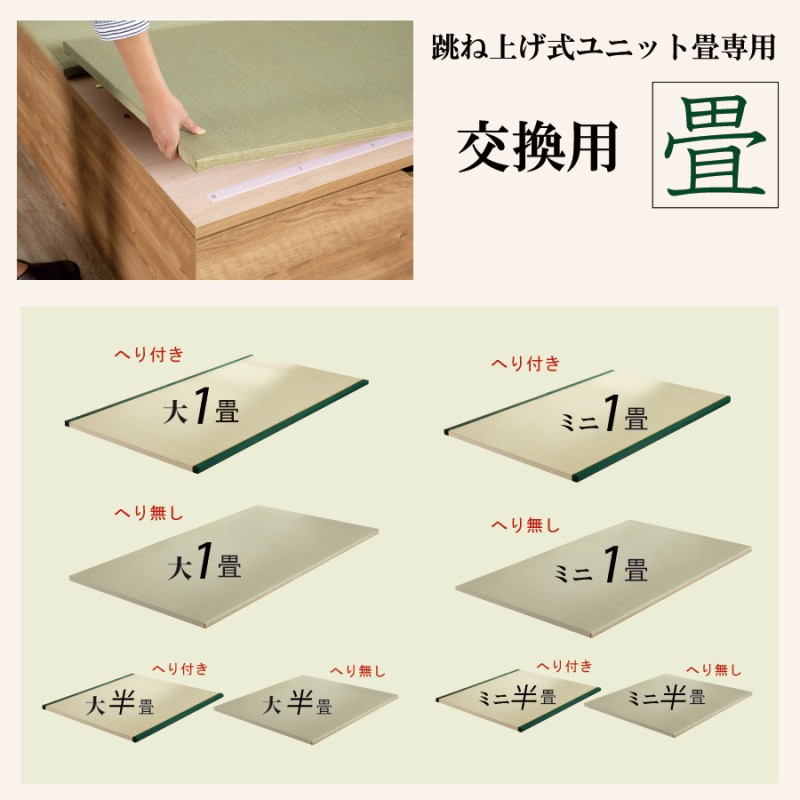 ユニット畳 ミニ1畳フチなし跳ね上げ式 | www.esn-ub.org