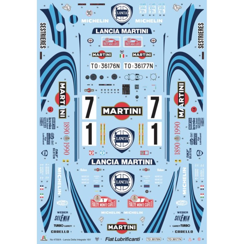 イタレリ 1/12 ランチア デルタ HF インテグラーレ 16V マルティニ ラリー Italeri LANCIA DELTA HF  INTEGRALE MARTINI プラモデル | LINEブランドカタログ