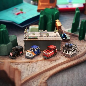 【DIY 手作】 迷你拼拼車遊玩組-鐵道旅遊 DIY木質車 教具 模型
