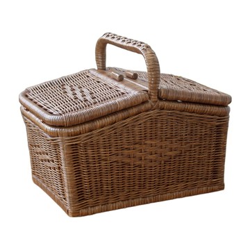 Maison Indah 基本款 藤編野餐提籃 B601  棕色  1個  40 x 28 x 25cm