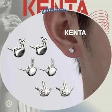 HIP手指耳釘 耳環 耳骨釘 男生飾品 耳釦 限時折扣 健太選物⋆˖°