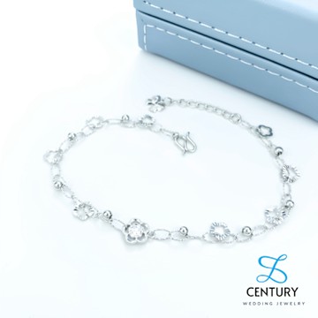 【世紀白金】Pt950鉑金手鍊 白金碎冰小花手鍊