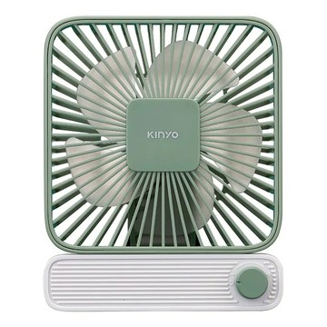 Kinyo 復古靜音充電風扇 5V2A  UF-2652  綠色