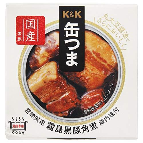 国分 KK 缶つま 宮崎県産 霧島黒豚角煮×2個 キャンプ アウトドア おつまみ