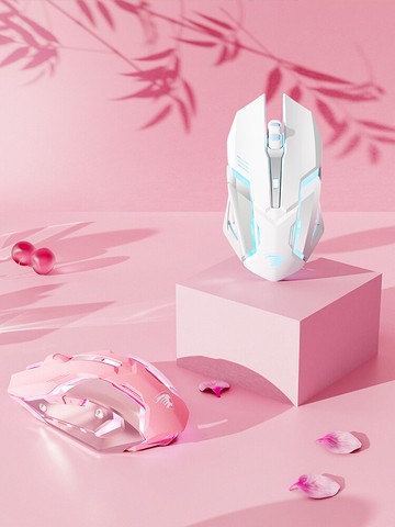 滑鼠 薇埡推薦前行者聯想無線滑鼠充電款機械電競游戲藍芽靜音非無聲滑鼠女生粉色可愛無限電腦少女筆記本辦公【MJ194714】