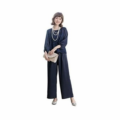 パンツドレス パーティードレス パンツ セットアップ レディース パンツスーツ 袖あり 2点セット 通販 Lineポイント最大get Lineショッピング
