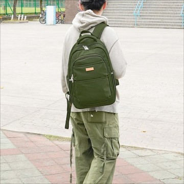 (海軍綠)旅途必備大容量防RFID筆電後背包6111