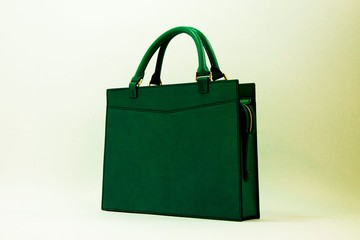 Trapezium Square Tote 手提方包 - 綠