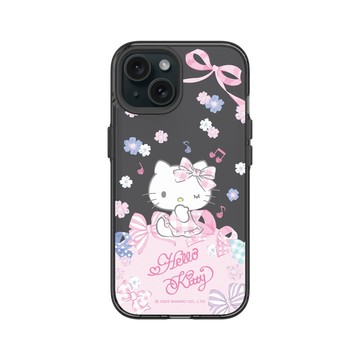 iPhone 15 Clear 酷墨灰 - 三麗鷗-Hello Kitty - 夢幻蝴蝶結