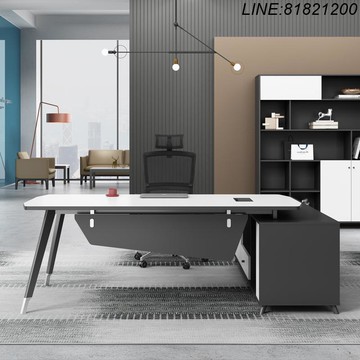 公司現貨 免運速發 開立發票 辦公家具 辦公桌椅組合  老板桌辦公桌椅簡約現代白色經理桌主管桌板式單人辦公室辦公家具 量大價優 支持訂製 支持安裝