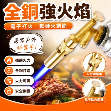 現貨【隔日達🚀】【全銅身】卡式噴火槍燒豬毛神器便攜焊槍艾灸噴槍燒烤點火器家用烘培噴槍頭
