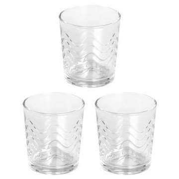 【EXCELSA】玻璃杯3入(浪紋260ml)