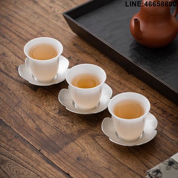免運 開立發票 茶具 伴手禮  純錫花朵杯托茶杯墊茶托茶道配件杯碟隔熱墊茶托手工復古禪意