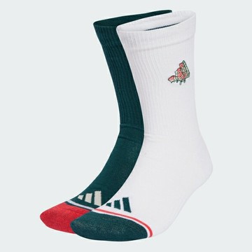 Adidas 愛迪達 Pizza Sock 2pp [JW7718] 中筒襪 2雙入 白 黑