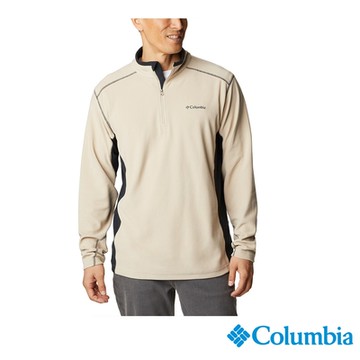 Columbia 哥倫比亞 男款 - 刷毛半開襟上衣-卡其色 UAE65580KI/IF