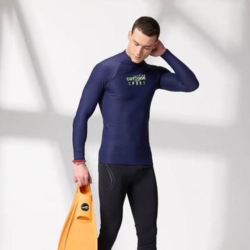 莫妮娜 台灣製 長袖防曬 水母衣(男女適穿)中性款 藍色 -2L