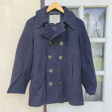 復古 美國海軍 USN 羊毛海軍呢大衣 黑色 美國製造 尺寸 34