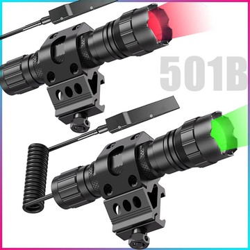 精品快銷 新品線控戰術手電配(紅光 綠光 藍光 xp-e T6 L2)501燈杯超亮強光手電