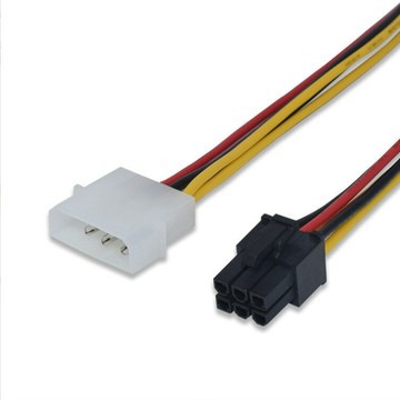 4PIN轉6PIN 6P轉4P轉接線 15CM 顯卡電源轉接線 電腦供電轉換線【宜家良品百貨】