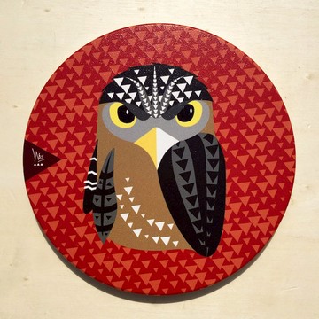 【森林動物系列】Q版大冠鷲陶瓷吸水杯墊