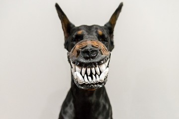 狼人無血狗槍口可怕杜賓槍口寵物禮物萬聖節服裝