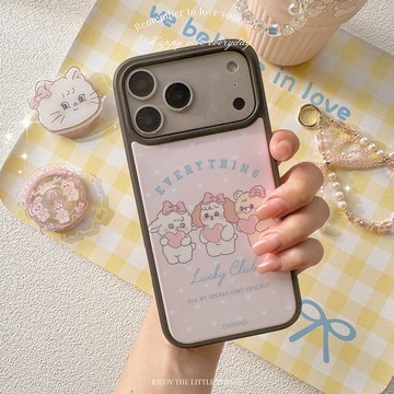 Twinko💗[CA2459]兔茸茸6.0大學城x甜心幸福組/碳纖維防摔殼/磁吸殼/Iphone17 16Pro Max