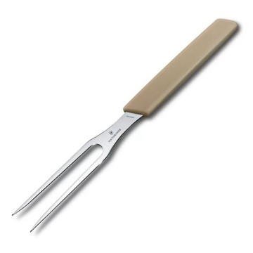 【Victorinox 瑞士維氏】SWISS MODERN 切肉叉 15cm-米色(6.9036.158B)【墊腳石】