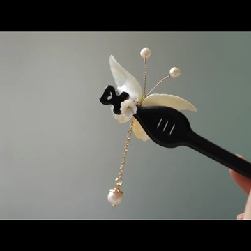 木簪盤發【琵琶語】蝴蝶發飾古典旗袍配飾國風茶服發簪高級感頭飾 z803