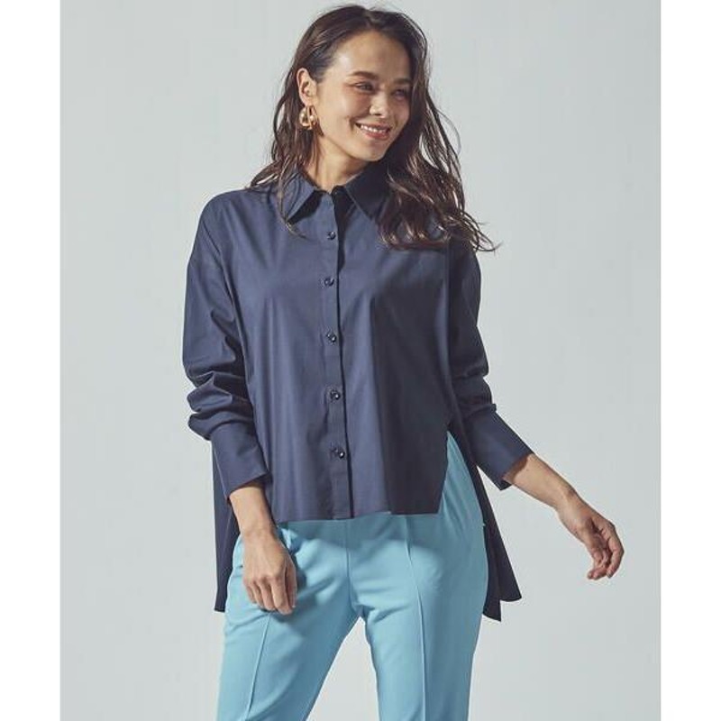 Viaggio Blu / ビアッジョブルー サイドスリット変形ロングシャツ 通販