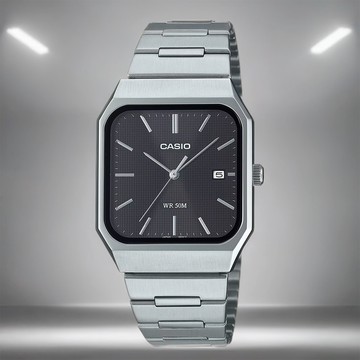 CASIO 卡西歐 方形日期指針手錶 不鏽鋼帶 考試錶 學生錶 MTP-B185D-1AV