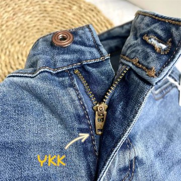 美式～大長腿既視感！復古水洗外貿質感中腰寬腿微喇叭牛仔褲女