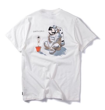 FINDSENSE MD 韓國  時尚休閒 潮 男 太空人印花 個性T恤 短袖T恤 特色短T