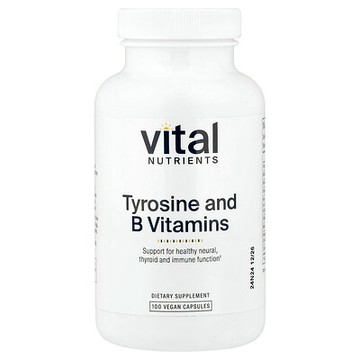 Vital Nutrients, 酪氨酸和 維生素 B 群，100 粒全素膠囊