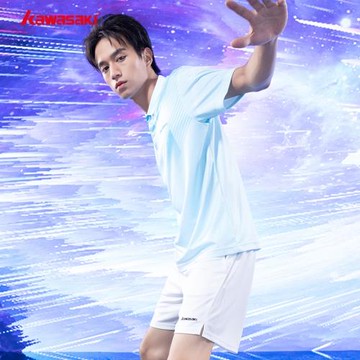 Kawasaki川崎羽毛球服男女款針織運動休閑短褲透氣速干寬松