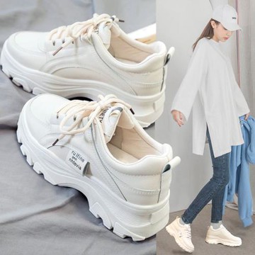 老爹鞋子女2025年新款春季季爆款運動小白鞋ins休閑百搭系帶單鞋