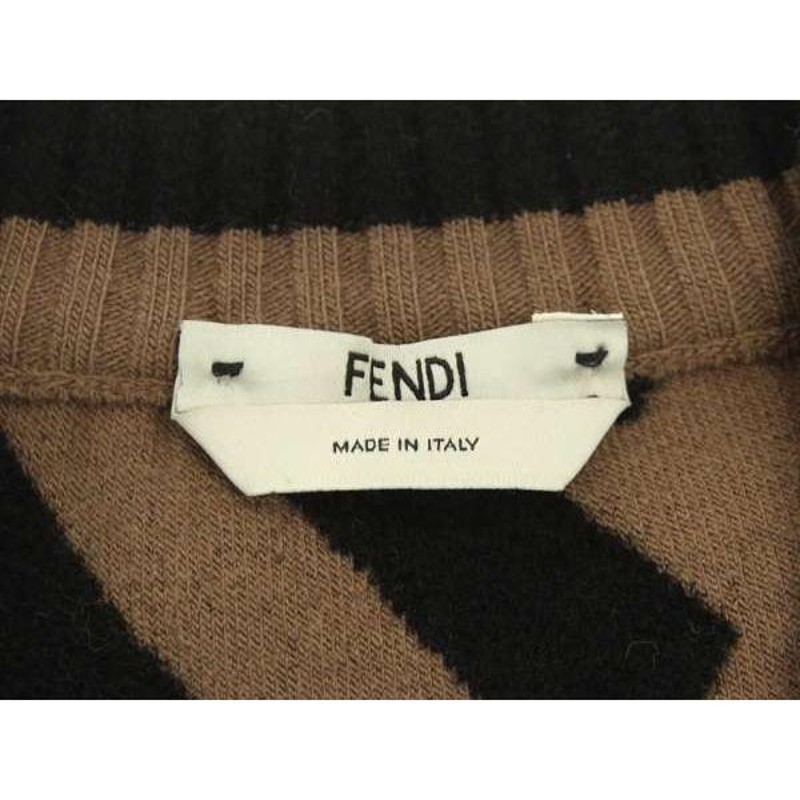 フェンディ FENDI デザイン ニット セーター ニットソー Vネック 38