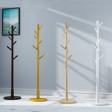 木掛落地衣架 實木衣帽架落地樹枝掛衣架櫃簡易臥室家用衣服掛包置物架簡約現代『XY13666』