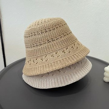 日系鏤空漁夫帽女春夏薄款透氣防曬遮陽帽子韓版百搭顯臉小水桶帽