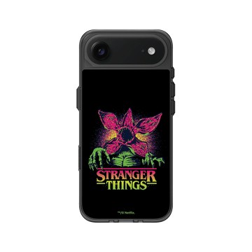 iPhone Air Clear (相機按鈕) 酷墨灰 - Stranger Things - 霓虹魔神