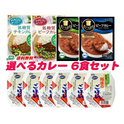 ハチ食品　カレーライス セット （カレーは選べます）6食分