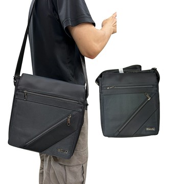 ~雪黛屋~Valenli 肩背包大容量主袋+外袋共五層防水尼龍布內插筆袋口VW2023(大)