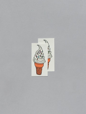 Soft Serve Pairs tattoo sticker