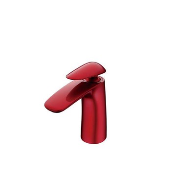 凱撒衛浴CAESAR 單孔臉盆龍頭 烤漆亮紅