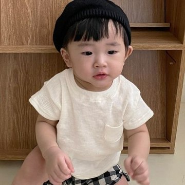 涼感 超柔軟彈性圓口袋短袖上衣 T恤 中性款 男童 女童 兒童 現貨 橘魔法 童裝【BB0037】